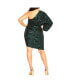 Фото #2 товара Womens Sequin Stripe Dress - emerald