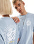 Фото #3 товара Vans circle logo back print t-shirt in dusty blue