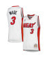 Фото #1 товара Men's Dwyane Wade White Miami Heat Hardwood Classics 2005-06 Swingman Jersey