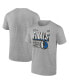 Фото #1 товара Men's Heather Gray Dallas Mavericks 2024 Western Conference Champions Locker Room Big Tall T-Shirt