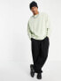 ASOS Dark Future oversized long sleeve t-shirt with logo print in mint green