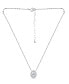 ფოტო #3 პროდუქტის Cubic Zirconia Pear Halo Pendant Necklace in 18k Gold-Plated Sterling Silver, 16" + 2", Created for Macy's