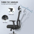 Фото #7 товара Duwinson Ergonomic Desk Chair with Adjustable Armrest, Mesh Office Chair, Rocker Function, Adjustable Headrest, Lumbar Support, Height Adjustable (Black-PI)