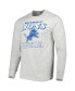 ფოტო #2 პროდუქტის Men's Heathered Gray Detroit Lions Dozer Franklin Long Sleeve T-shirt