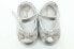 Toddlers PAMPILI silver mary janes ballet flats baby shoes w/ bow sz. EU 17
