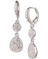 Pavé Crystal Disc Double Drop Earrings