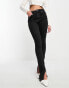 Фото #4 товара ASOS DESIGN skinny kickflare jean in black pinstripe