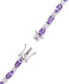 ფოტო #2 პროდუქტის Amethyst (6-3/8 ct. t.w.) & White Topaz (7/8 ct. t.w.) Tennis Bracelet in Sterling Silver