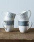 Hammock 4-Pc. Assorted Mug Set Синий и белый - фото #8