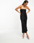 Фото #1 товара Pretty Lavish strapless midaxi dress in black