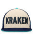 ფოტო #4 პროდუქტის Men's Cream, Deep Sea Blue Seattle Kraken 2024 NHL Winter Classic Snapback Hat