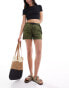 Фото #1 товара Gramicci cotton twill shorts with strap buckle in khaki