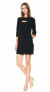 Фото #2 товара Trina Turk 156842 Women's Marlowe Cutout Crepe Dress 3/4 Sleeve Black Sz. 8