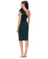 Women's Asymmetric Ruffled Sleeveless Sheath Dress