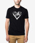 Фото #1 товара Men's Premium Blend Word Art Script Love Heart T-shirt