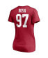 Фото #4 товара Women's Nick Bosa Scarlet San Francisco 49ers Player Icon Name and Number V-Neck T-shirt