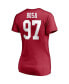 ფოტო #4 პროდუქტის Women's Nick Bosa Scarlet San Francisco 49ers Player Icon Name and Number V-Neck T-shirt