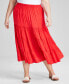 ფოტო #3 პროდუქტის Plus Size Pull-On Tiered Midi Skirt