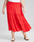 Plus Size Pull-On Tiered Midi Skirt