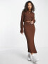 Фото #3 товара ASOS DESIGN co-ord jumper with tie back detail in brown