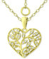 Cubic Zirconia Heart 16" Pendant Necklace, Created for Macy's