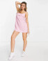 Influence strappy back mini dress in pink gingham