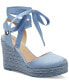 Фото #1 товара Women's Maisie Lace-Up Espadrille Wedge Sandals, Created for Macy's