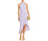 Фото #1 товара Aqua Womens Ruffled Midi Halter Dress Purple Size 6