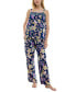 ფოტო #1 პროდუქტის Women's 2-Pc. Smocked Swing Cami & Pants Pajamas Set