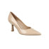 Фото #1 товара Sam & Libby Women's Willow Pointed Toe Pump Heel Shoes 10 Gold Solid