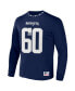 ფოტო #3 პროდუქტის Men's NFL X Staple Navy New England Patriots Core Long Sleeve Jersey Style T-shirt