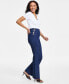 Фото #3 товара Women's Button-Trim High-Rise Jeans, Created for Macy's