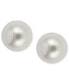 ფოტო #1 პროდუქტის GOLD-TONE 10MM IMITATION PEARL STUD EARRINGS