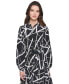 ფოტო #4 პროდუქტის Women's Printed Handkerchief-Hem Shirtdress