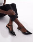 Фото #2 товара Stradivarius t-bar kitten heel in black