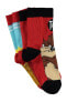 Erkek Çocuk 2'li Soket Çorap Set 3-11 Yaş Kırmızı