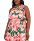 ფოტო #4 პროდუქტის Plus Size Floral-Print Maxi Dress