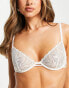 Women'secret lace non padded plunge bra in off white