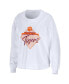 Women's White Clemson Tigers Diamond Long Sleeve Cropped T-shirt