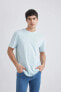 Erkek T-shirt V7699az/be506 Lt.blue