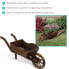 Фото #2 товара Natural Wooden Fir Decorative Wheelbarrow Garden Planter