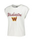 ფოტო #4 პროდუქტის Women's White, Cream Washington Commanders Montana Knit T-shirt and Shorts Sleep Set