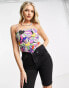 Weekday Armelle scarf top in tropical print