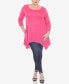 ფოტო #3 პროდუქტის Plus Size Makayla Scoop Neck Tunic Top