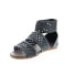 Фото #4 товара Roan by Bed Stu Clio F850010 Womens Black Leather Zipper Strap Sandals Shoes 6