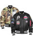 Фото #1 товара Men's x Alpha Industries Maroon, Camo Philadelphia Phillies Reversible Full-Zip Bomber Jacket