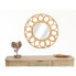 Wall mirror Romimex Natural Rattan 50 x 50 x 4 cm