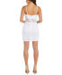 Juniors' Glitter Lace Bustier Dress 9 - фото #5