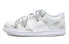 【定制球鞋】 Nike Dunk Low OKHR 复古 时尚 银钩 晕染 解构风 低帮 板鞋 GS 银灰白 / Кроссовки Nike Dunk Low FD1232-002 36.5 - фото #2