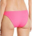 Aqua 285076 Womens Hipster Ribbed Swim Bottom Swimwear Pink, Size Large